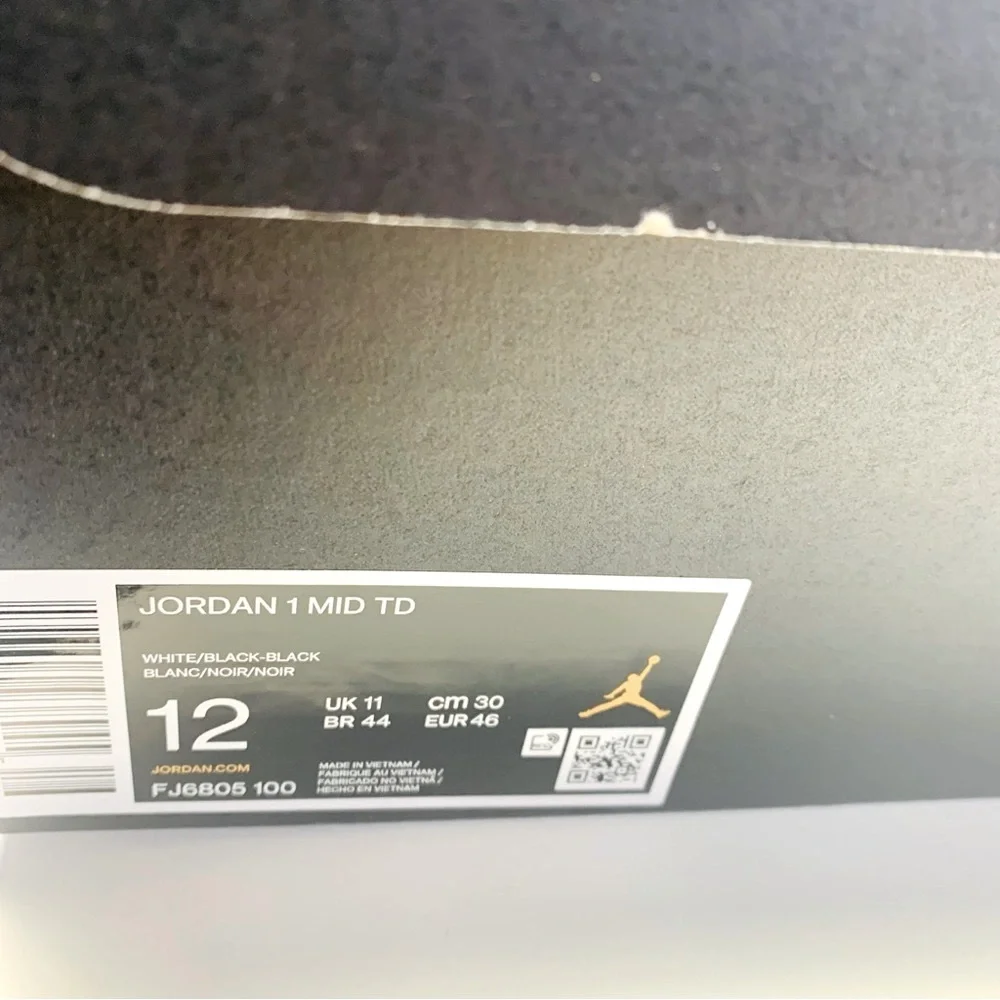 Jordan 1 Mid TD FJ6805 100 Men’s 12